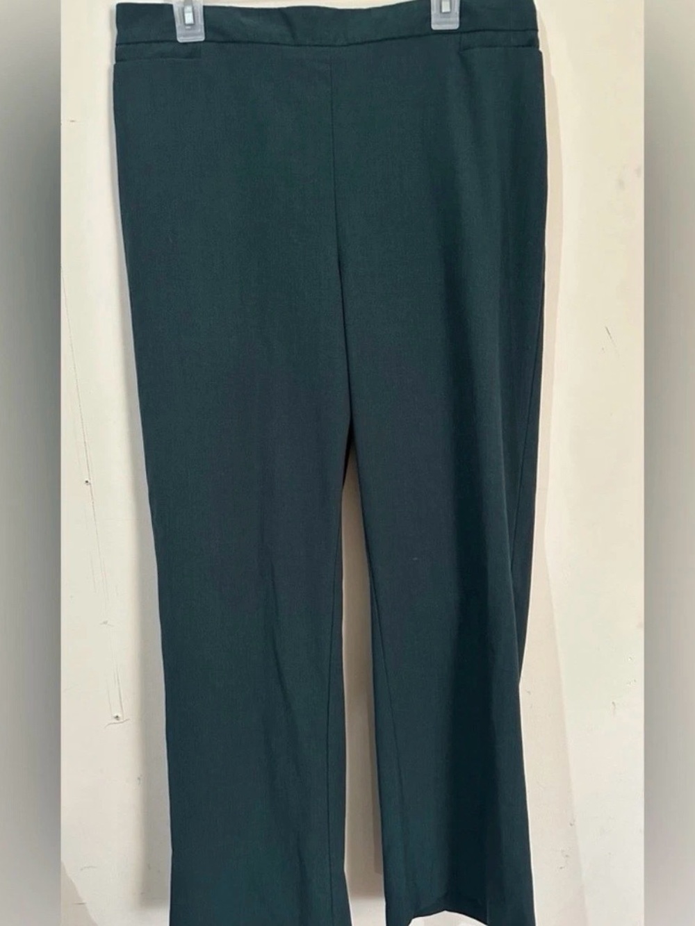 Catherines 14/16W Emerald Green Refined Pull-On Pants